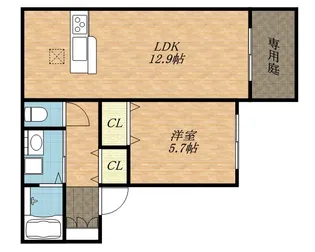 ラシーネ大今里【202号室号室】の間取り