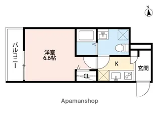 シャトーレ南巽【103号室】の間取り