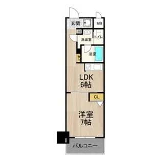 1LDKの間取り画像