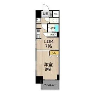 1LDKの間取り画像