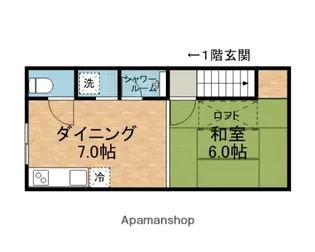 大阪府大阪市東成区中道2丁目【一戸建】の間取り