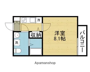 カルミア鶴橋【203号室】の間取り