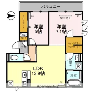 グランシャリオニッコー【3階】の間取り
