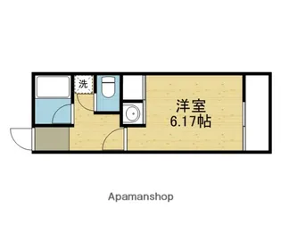アビタシオン桃谷【206号室】の間取り