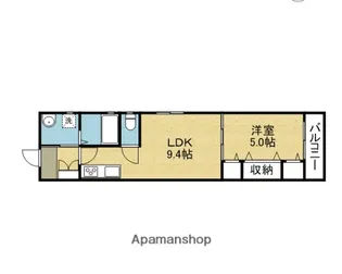 クリエオーレ舎利寺【1階】の間取り