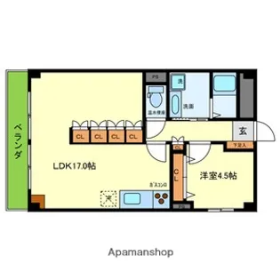 若草ハイツ【2階】の間取り