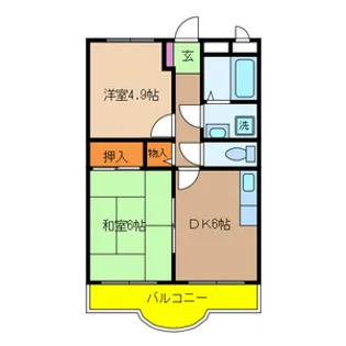 メルベーユ・シャンブル【102号室号室】の間取り