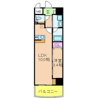 エレガントレジデンス【5階】の間取り