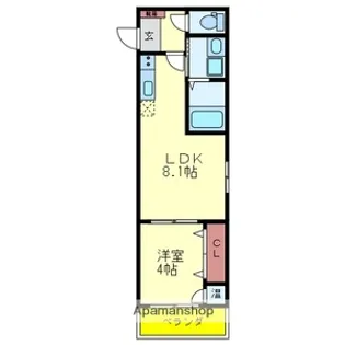 シーカルアアリモト【303号室号室】の間取り