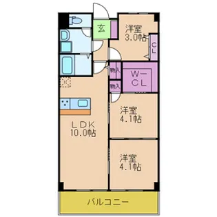 メゾンAメッツ【5階】の間取り