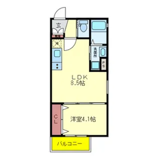 メゾンウエスト【102号室号室】の間取り