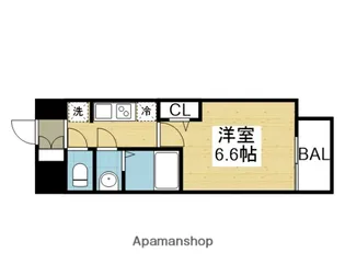 アドバンス大阪ブリアント【6階】の間取り