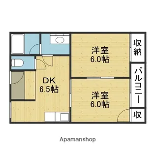錦ハイツ【302号室】の間取り