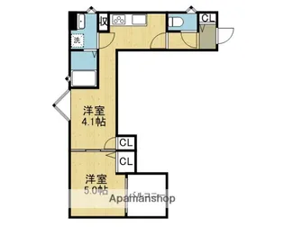 クリエオーレ東中浜【2階】の間取り