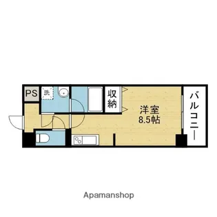 エストゥルースプラスサウス大阪【801号室】の間取り