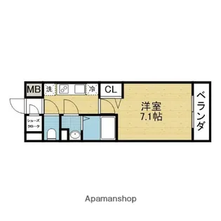 プリムール新深江【10階】の間取り
