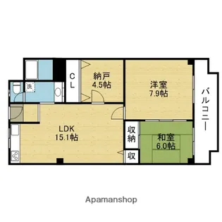 メガロコープ平野2号棟【9階】の間取り