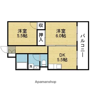 グランドムール平野【202号室】の間取り