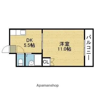 WESTヒルズ平野【3階】の間取り