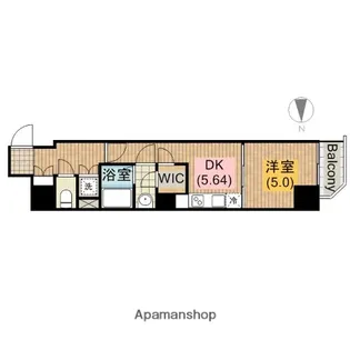 アクアプレイス上本町【8階】の間取り