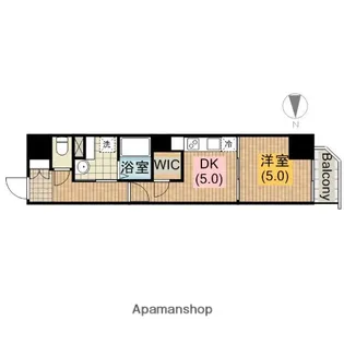 アクアプレイス上本町【7階】の間取り