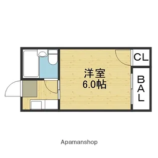 パークサイドフジⅡ【4-B号室】の間取り