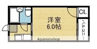パークサイドフジⅡ【3-B号室】の間取り