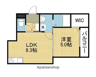 ラモーナ鶴橋【3階】の間取り