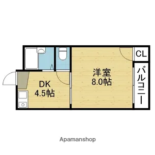 ハイツハーベストⅡ【4階】の間取り