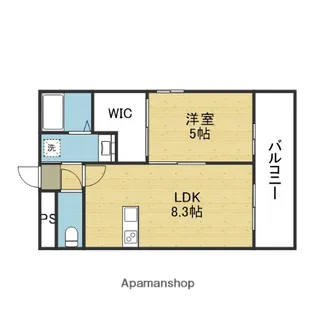 カウニス巽中【8階】の間取り