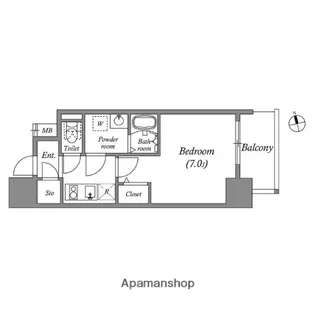 アドバンス上町台シュタット【8階】の間取り