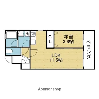 F・なにわ【3階】の間取り
