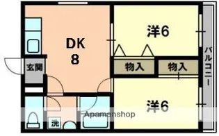 マンションマウンテン御崎【2階】の間取り