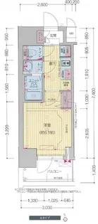 プレサンス松屋町ヴィゴラス【0301号室】の間取り