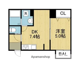 ACT布施【205号室】の間取り