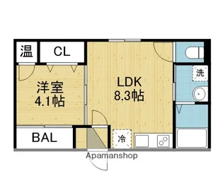 F ASECIA 新今里【3階】の間取り