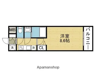 ディクス大阪城EASTレジデンス【5階】の間取り