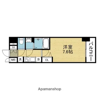 プレサンス玉造ザ・ライブ【12階】の間取り