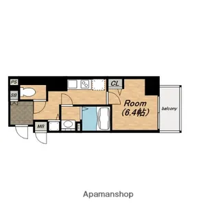 プレサンス松屋町グレース【12階】の間取り