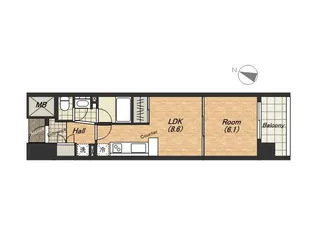S-FORT桜川【6階】の間取り