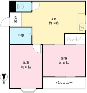 シャトー村井【401号室号室】の間取り