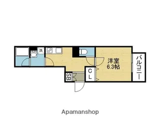 アールグレイコート桃谷【1階】の間取り