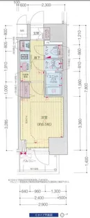 プレサンス四天王寺前夕陽ヶ丘 凛宮【0703号室】の間取り