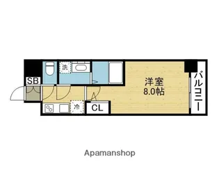 エスリード大阪グランフォート【5階】の間取り