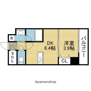 ヴィーナス今里【6階】の間取り