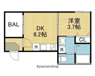 FELICE ROCCO SHOJIHIGASHI【2階】の間取り