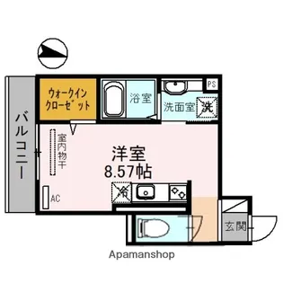 スカイコート鶴橋【1階】の間取り