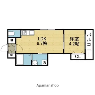 MAISON HONOBONO【102号室】の間取り