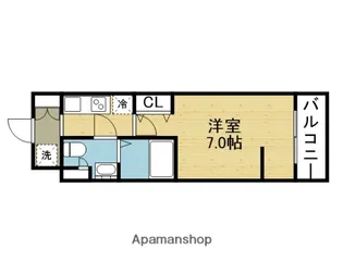ワールドアイ大阪城EASTアドバンス【4階】の間取り