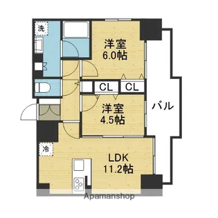 エスリード ザ・グラン上本町【903号室】の間取り